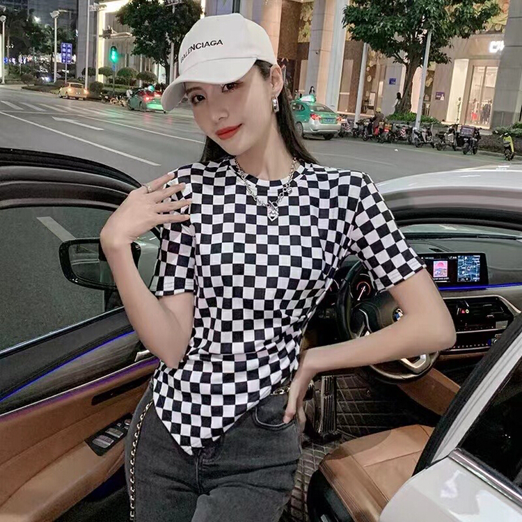 New in early summer! [Fanfan] fashion trend versatile irregular pattern temperament small shirt 5591# JJ
