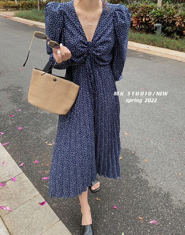 New year in early spring! [MK] broken flower Korean style dress 3011# hjy
