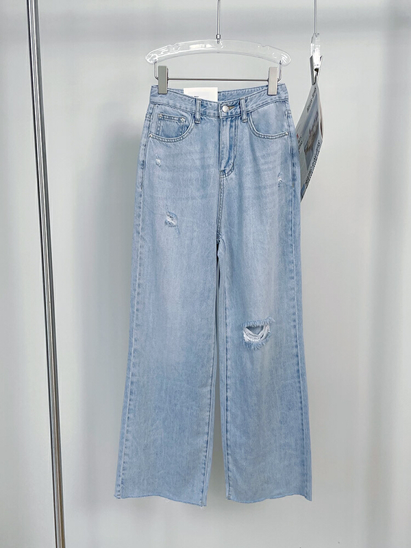 goods in stock! New in early summer! [Wawa] Korean casual and versatile vertical jeans 8610# ozq