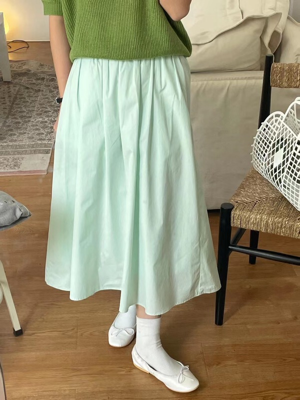 goods in stock! New year in early spring! [CICI party] Korean version net medium length skirt 7152# HBx