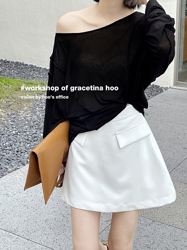 New year in early spring! [gracetina Hoo] three dimensional pocket cover fake two-piece design skirt pants k9130# zxl