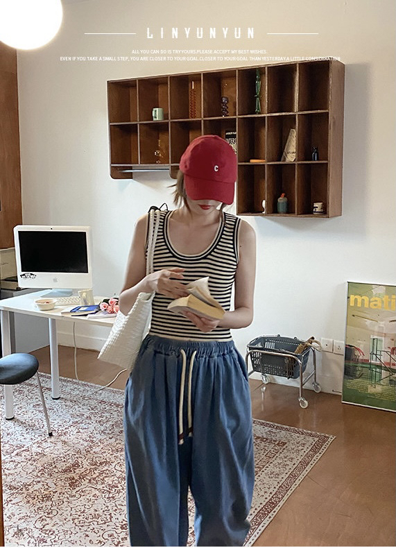 New in early summer! [bubble] Korean U-neck casual vest / sling 22s013# ozq