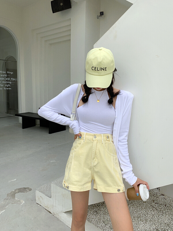 New in early summer! [M +] candy color casual versatile denim shorts m5568# CLS