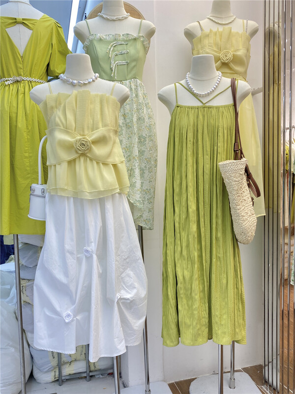 goods in stock! New in early summer! [alixuan] lazy vacation style suspender dress a1586# zxx