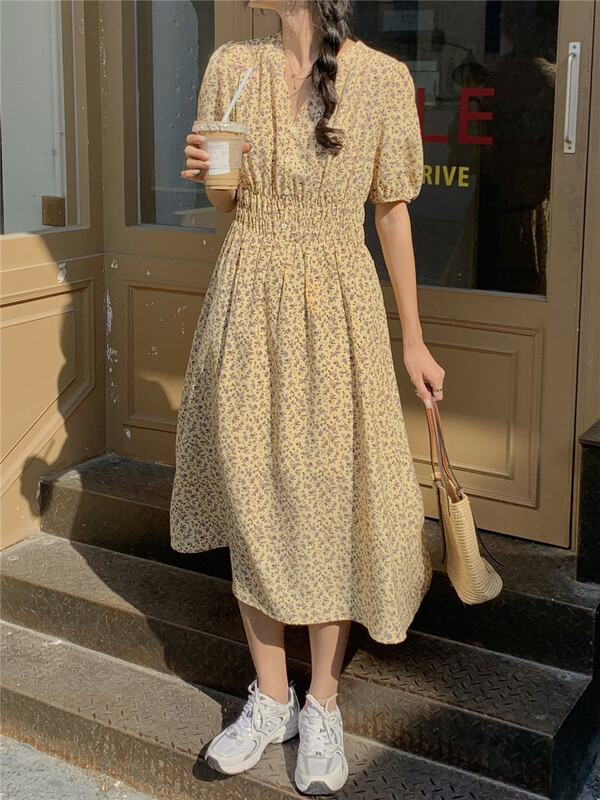 goods in stock! New in early summer! [Chennai] French floral dress 221s018# zxx