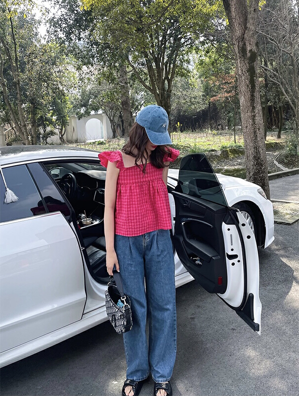 [Dai Dai] sweetheart Feifei shoulder loose shirt 4568# HBx