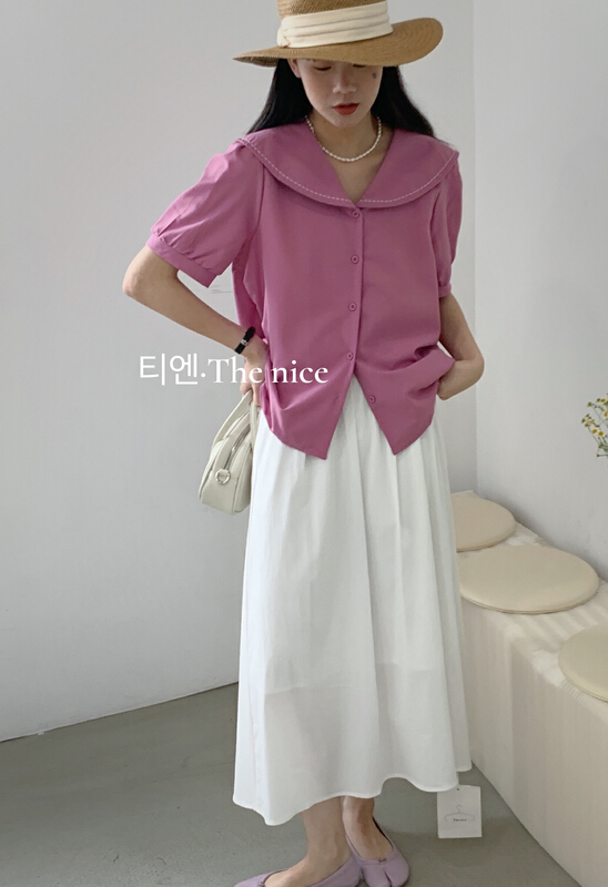 New in early summer! [the nice] versatile pleated simple skirt a5068# hjy