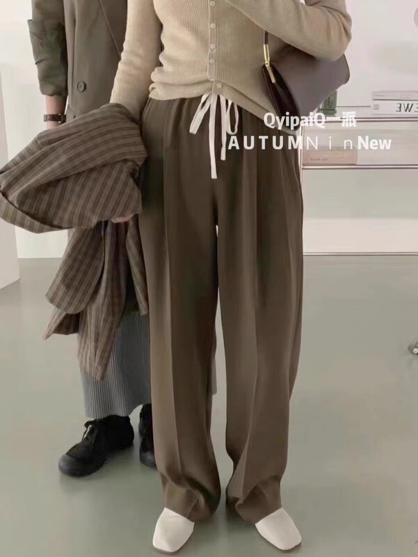 New year in early spring! [q-style] vertical solid color loose casual pants 2208# HBx