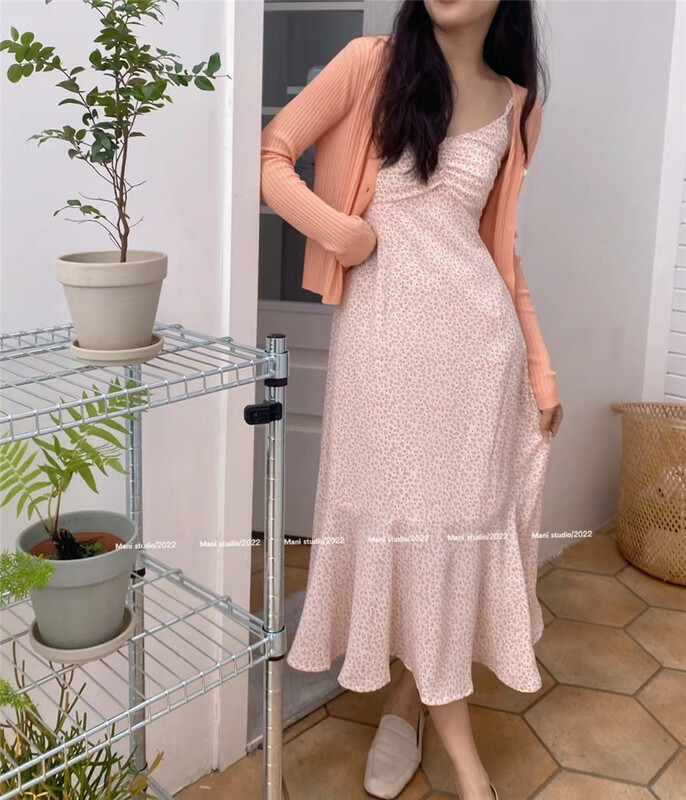 New year in early spring! [Mina] temperament gentle wind floral dress (excluding coat) 6808# HBx