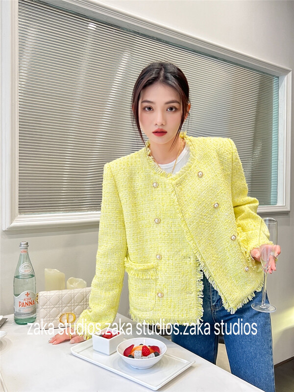 New year in early spring! [Zaka] Korean single breasted comfortable short coat (only for coat) w58223# L