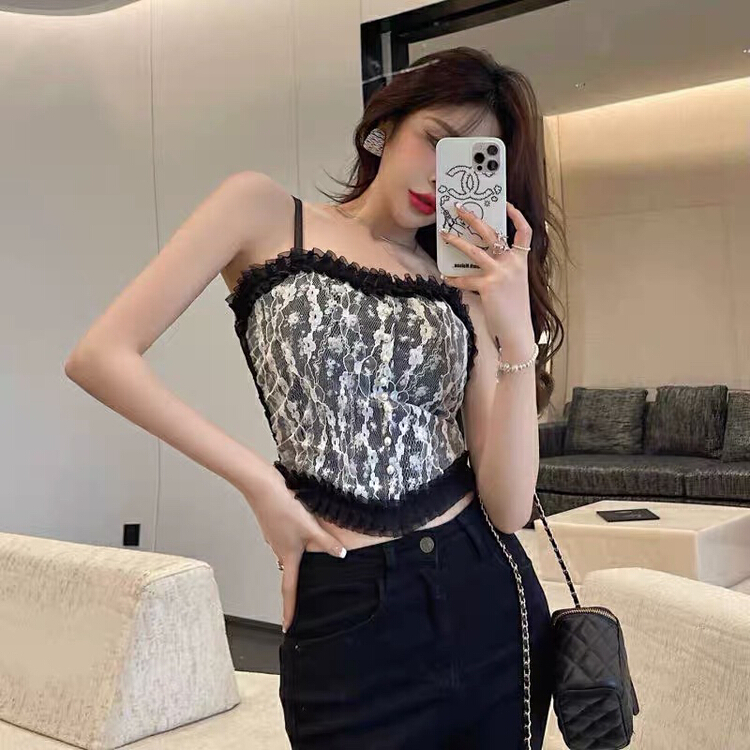 Double [KD] design sense lace edge suspender with beautiful back underwear 175# hjy