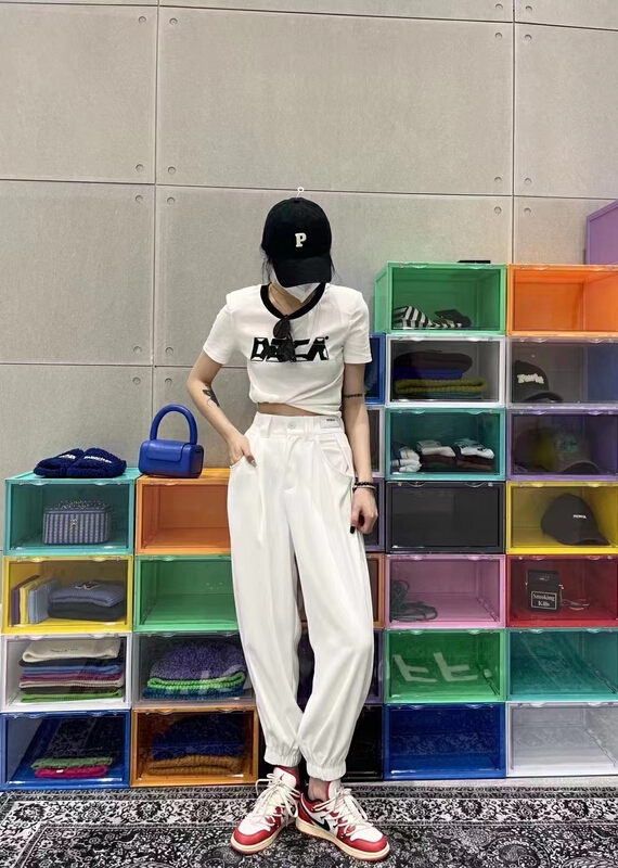 [kakajia] Korean high waist vertical Harlan casual pants 9076# ozq