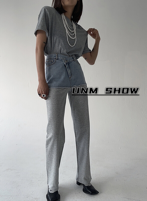 New year in early spring! [unm-show] Korean original splicing casual pants 1237# WTT
