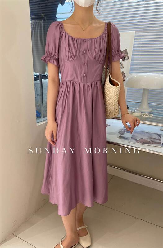 [Sunday morning] French waist closing temperament gentle dress ys2-9109# zjy