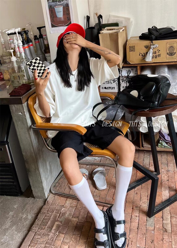 [this] Korean style simple and versatile short sleeve T-shirt r1139# CSX