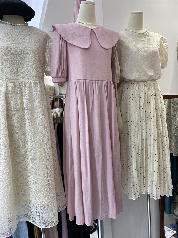 goods in stock! New in early summer! [more free] fashionable and elegant large lapel dress 903# lwy