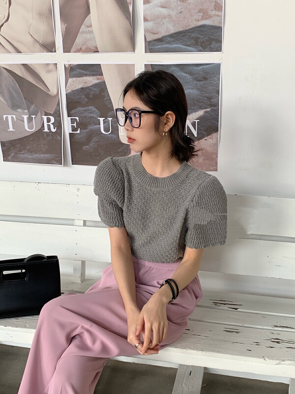 [JH] net red Xiaoxiang Lantern Sleeve Blouse (only selling blouses) 41073# PCZ