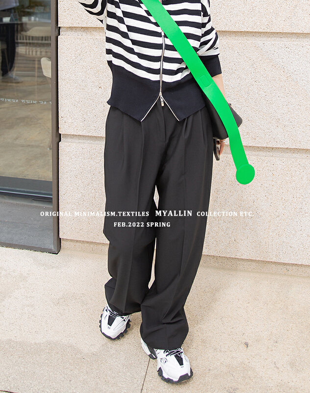 New year in early spring! [myallin] commuter versatile solid color trousers 8018# ozq