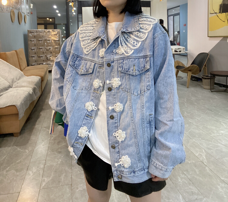 New year in early spring! [Qijia +] Chinese fashion Korean denim jacket 7265# zyh