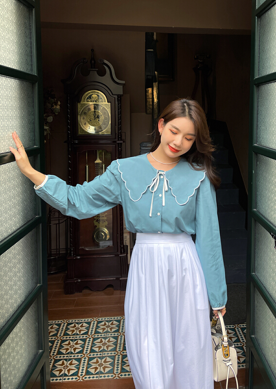 New year in early spring! [x.future] sweet temperament versatile shirt s8898# zxx