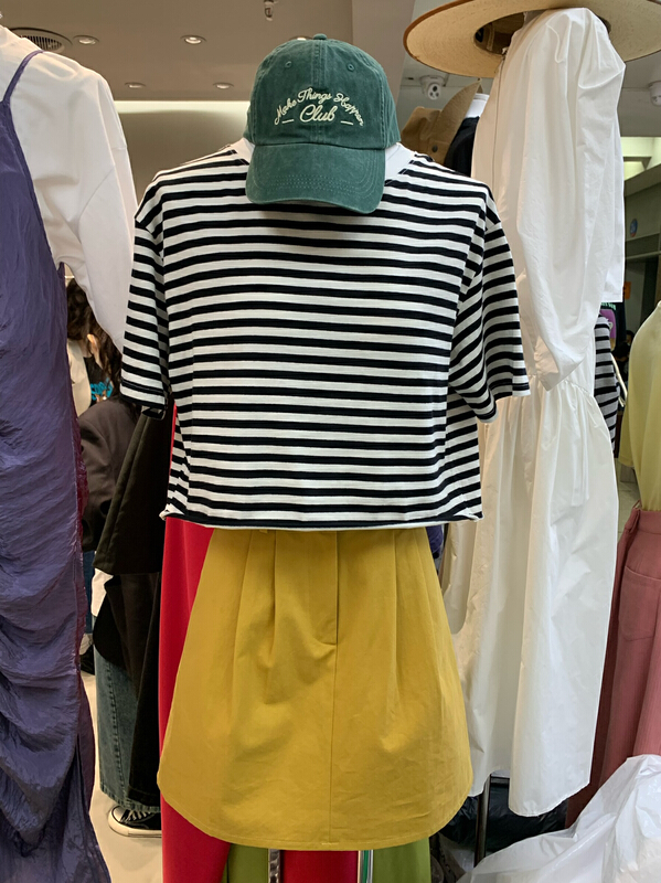 New in early summer! [trust me] crew neck stripe comfortable short sleeve T-shirt 69230# ozq