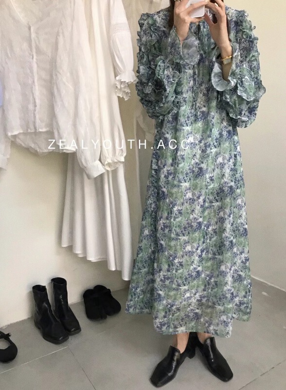 goods in stock! [zeal youth-2] Korean floral long dress 22049# HBx