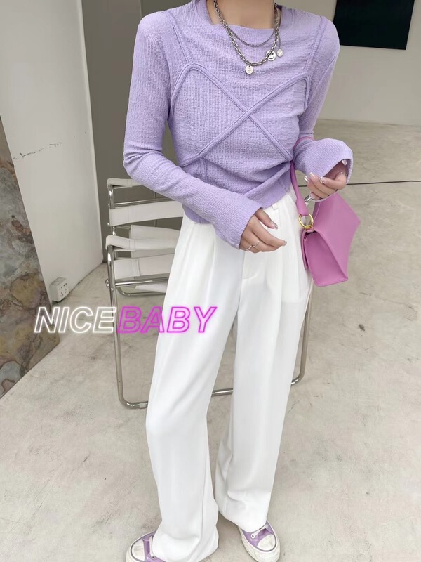 goods in stock! Original price 43.99! [nice baby] Korean versatile Pullover long sleeve T-shirt 8895# WTT