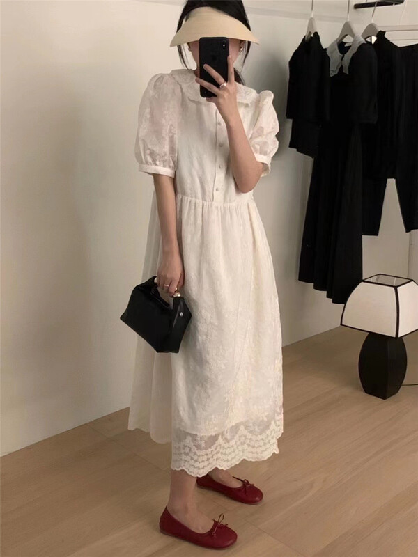 [more free] doll collar lace dress (dress only) ys1-608# lwy