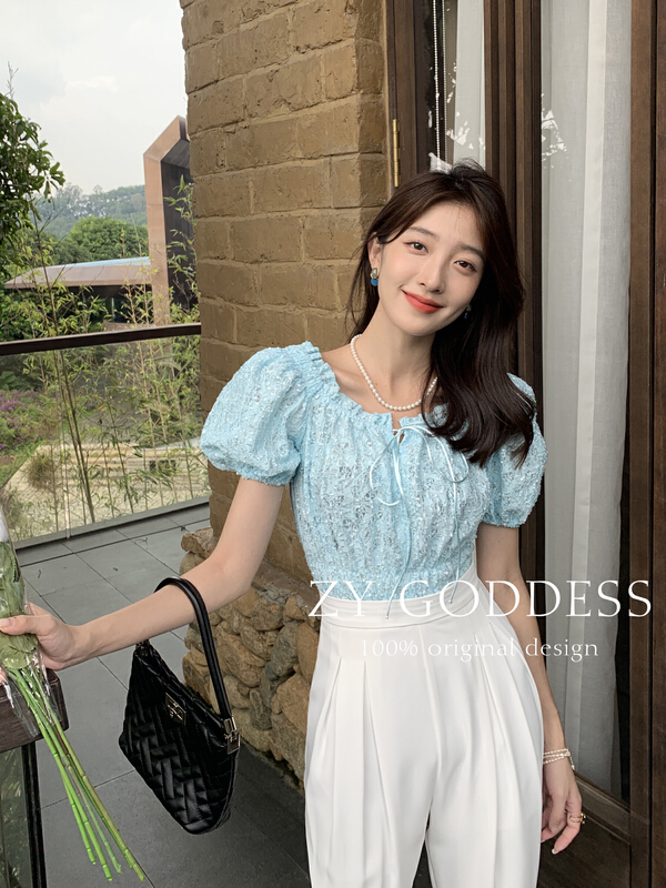 [ZY] French off shoulder fashion shirt 68289# ozq