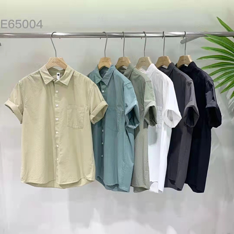 New year in early spring! [wild] simple and comfortable breathable casual short sleeved shirt e65004# ZZL