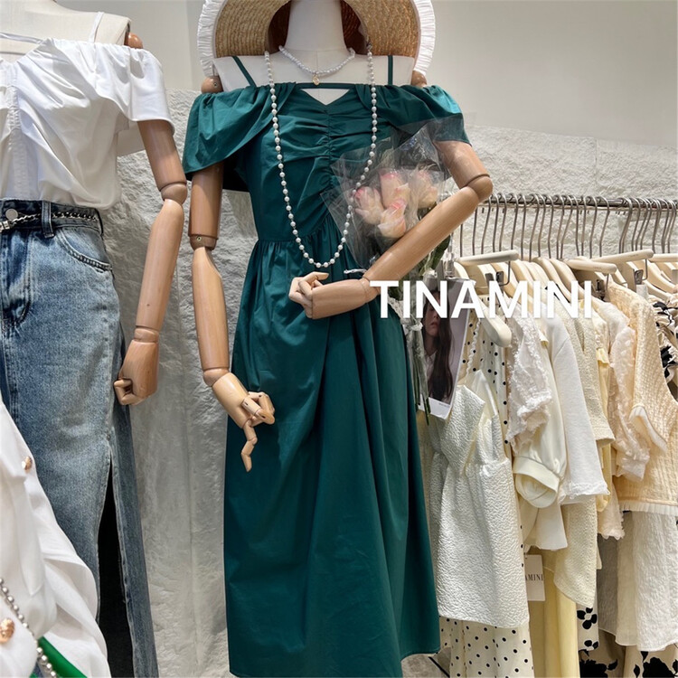 [Tina Mini] Korean little women's suspender dress 0177# hjy