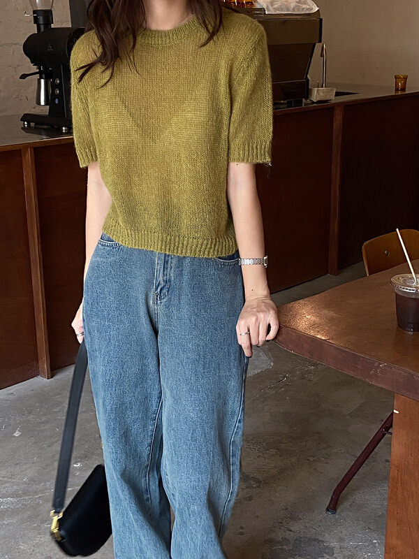 [st] Korean pure Mohair warm sweater 3678# XJ