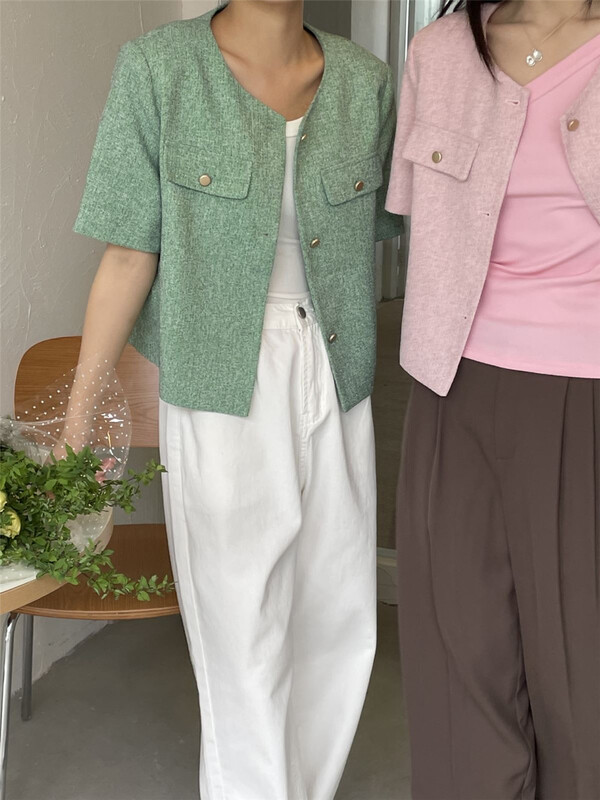 New in early summer! [clean space] Korean style fashionable and gentle breasted jacket 31259# CLS