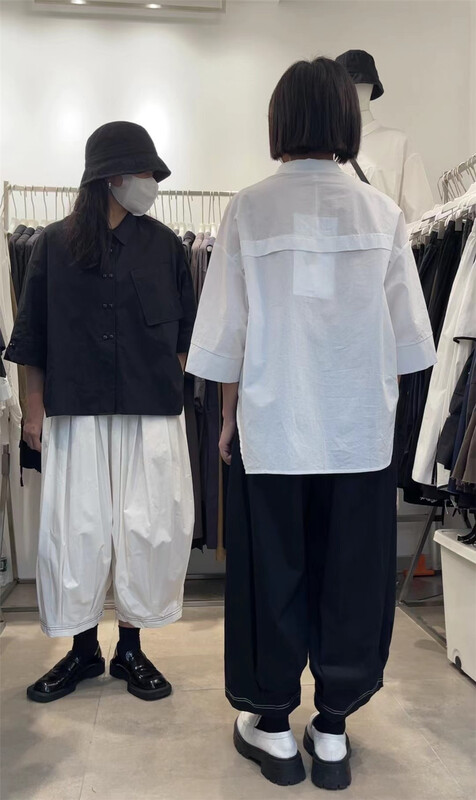 [three and two out] single breasted fashion Korean shirt 99078# L