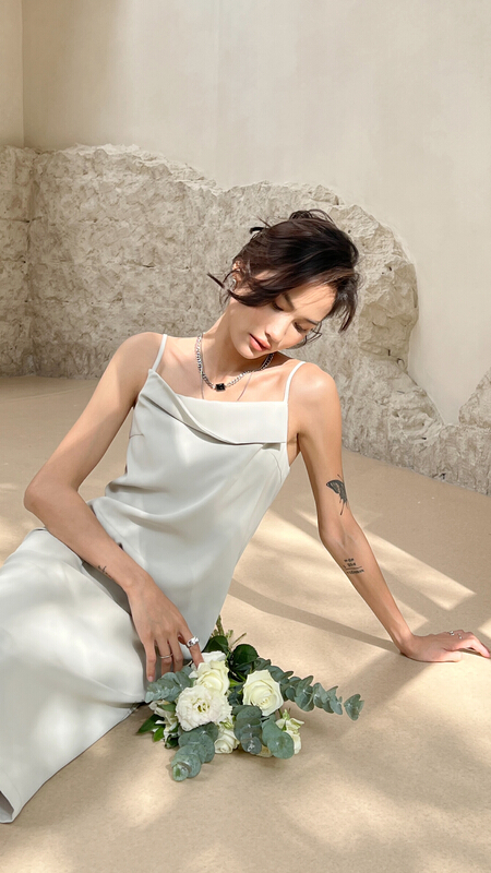 [context sense] fold over design can match with suspender dress mnc680# CLS