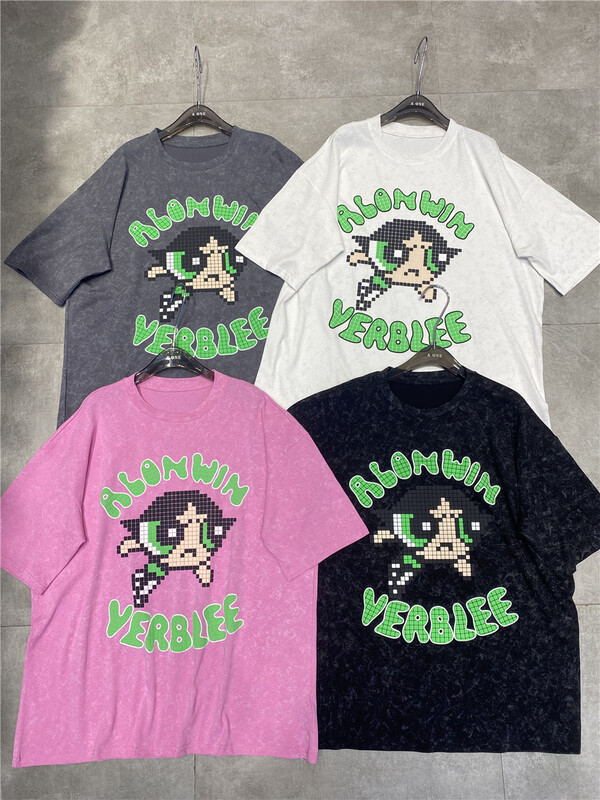 [didi] cartoon printed loose short sleeve T-shirt 5157# ozq