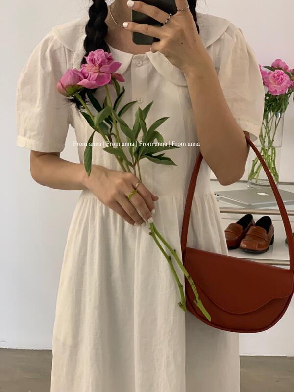 [from Anna] Korean lady doll neck dress 6172# LSW