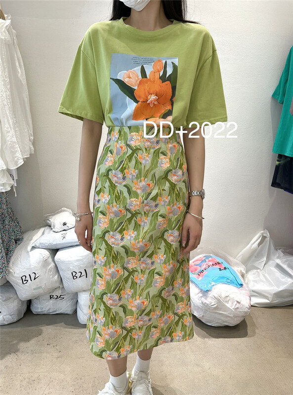 New in early summer! [DD +] woven jacquard straight skirt 228065# XJ