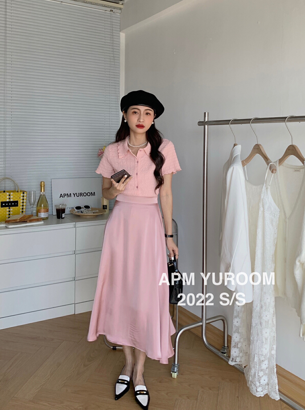 New in early summer! [APM yuroom] Korean version versatile Lapel short sleeve shirt 22138# LSL