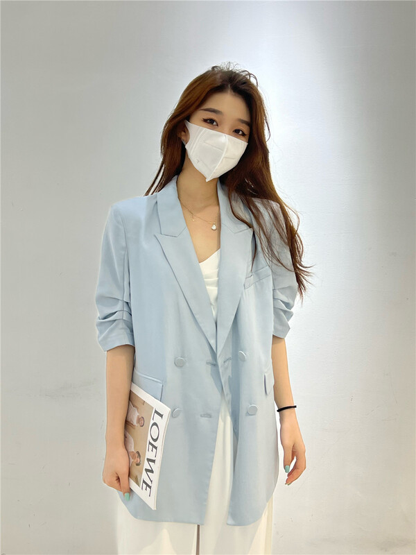 New in early summer! [Zixi Zixi] commuter style pleated sleeve thin suit 9626# XJ