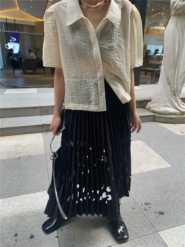 [YST] thin micro transparent Tencel shirt 10221# XJ