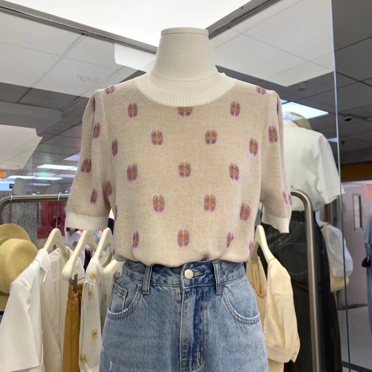 [Boran] flower slim knit 7333# XYJ