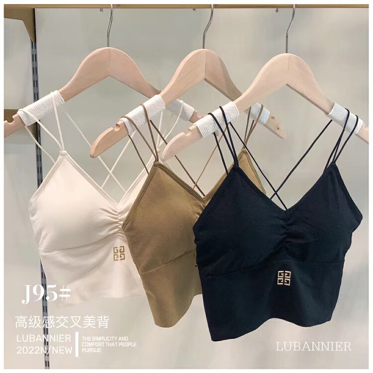 [Yaya] Strapless cross suspender beautiful back underwear j95# CCL