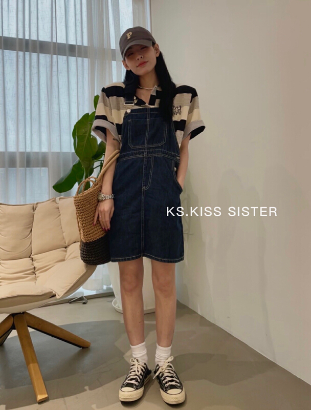 [KS] French fashion retro strap skirt (excluding matching) 29667# ozq