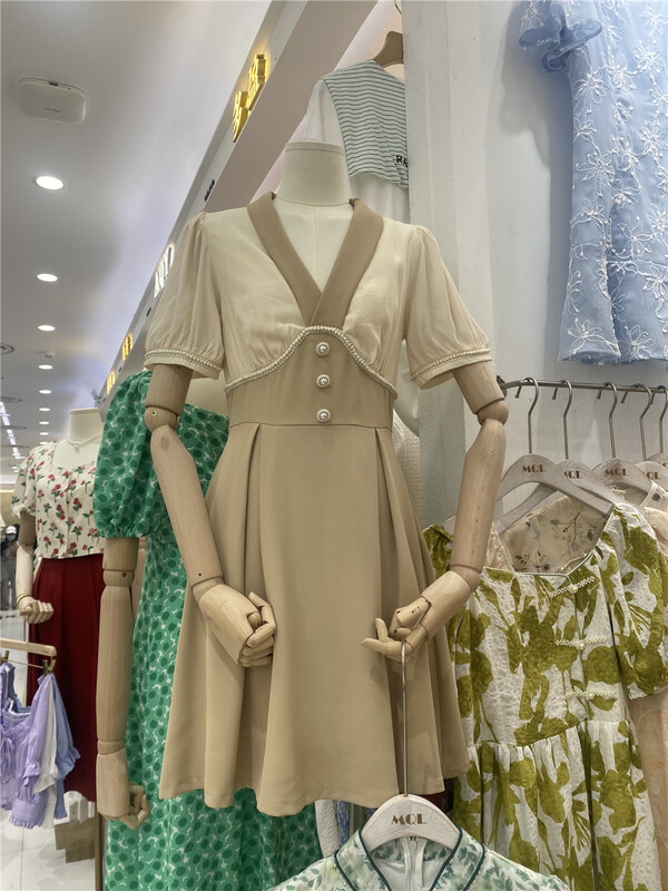 [MQL] Korean style color contrast dress 438# CSX