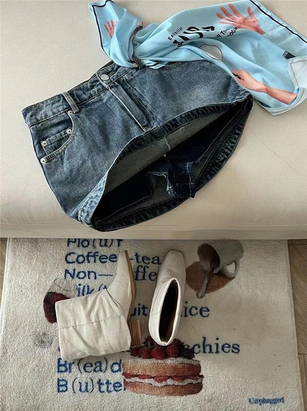 [M queen] Korean retro skinny denim skirt 5132# HBx