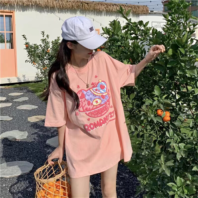 [TA +] casual crew neck printed short sleeve T-shirt 8096# XYY
