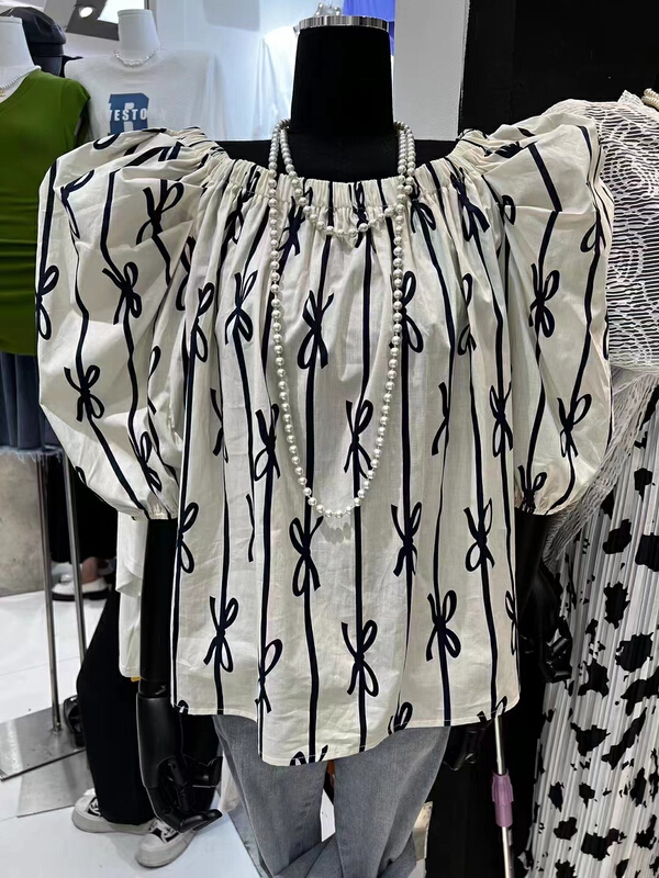 [MI] one shoulder gentle aging shirt (excluding necklace) 9551# PCZ
