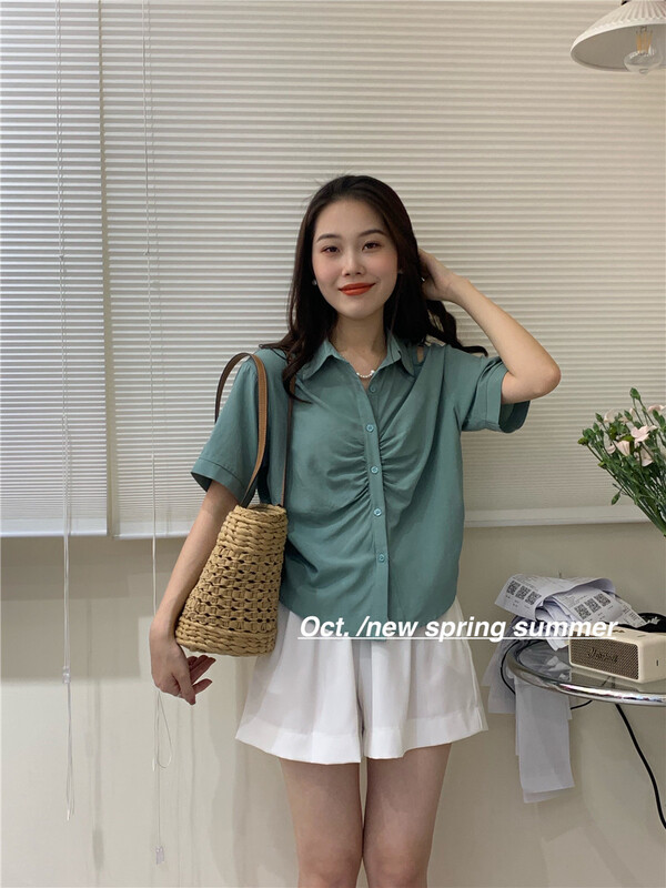 [OCT] Korean style hollowed out shirt 8196# hjy