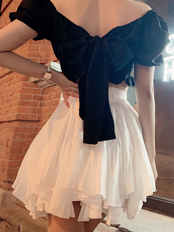 New year in early spring! [pan] fashion versatile irregular pleated skirt 00260# PCZ